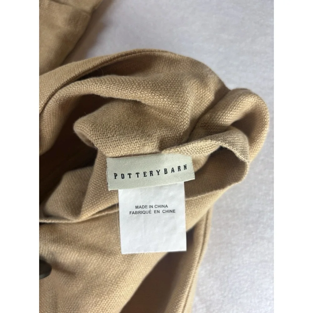 Pottery Barn Beige Linen Large Button‎ Envelope PillowCovers 18